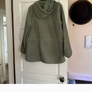 Woolrich Olive Green Hooded Zip-Up Anorak Jacket Size Large